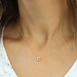 Gümüş Gold 3 Boyutlu Harf O Bayan Kolye Gümüş Gold 3 Boyutlu Harf O Bayan Kolye