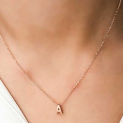 Gümüş Rose 3 Boyutlu A Harf Bayan Kolye Gümüş Rose 3 Boyutlu A Harf Bayan Kolye