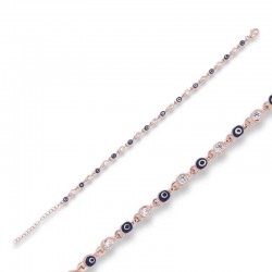 Gümüş Rose Nazar Boncuklu Bileklik Gümüş Rose Nazar Boncuklu Bileklik