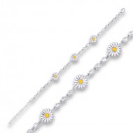 Gümüş Papatya Bayan Bileklik Gümüş Papatya Bayan Bileklik