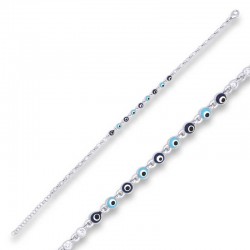 Gümüş Nazar Boncuklu Bileklik Gümüş Nazar Boncuklu Bileklik