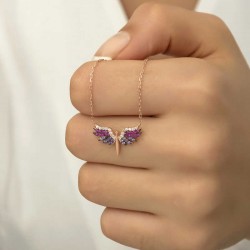 Gümüş Rose Mikail Meleği Bayan Kolye Gümüş Rose Mikail Meleği Bayan Kolye