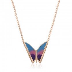 Gümüş Rose Minimal Kelebek Bayan Kolye Gümüş Rose Minimal Kelebek Bayan Kolye