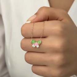 Gümüş Rose Minimal Kelebek Bayan Kolye Gümüş Rose Minimal Kelebek Bayan Kolye