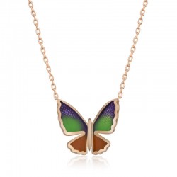 Gümüş Rose Minimal Kelebek Bayan Kolye Gümüş Rose Minimal Kelebek Bayan Kolye