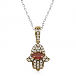 Gümüş Fatma Eli Otantik Bayan Kolye Gümüş Fatma Eli Otantik Bayan Kolye