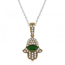 Gümüş Fatma Eli Otantik Bayan Kolye Gümüş Fatma Eli Otantik Bayan Kolye