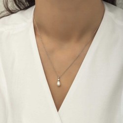 Gümüş Damla İnci Bayan Kolye Gümüş Damla İnci Bayan Kolye