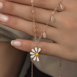 Gümüş Rose Papatya Seviyor Sevmiyor Bayan Kolye Gümüş Rose Papatya Seviyor Sevmiyor Bayan Kolye