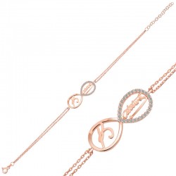 Gümüş Rose Kemal Atatürk Sonsuzluk Bayan Bileklik Gümüş Rose Kemal Atatürk Sonsuzluk Bayan Bileklik