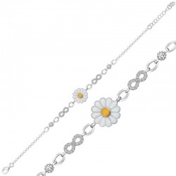 Gümüş Papatya Bayan Bileklik Gümüş Papatya Bayan Bileklik