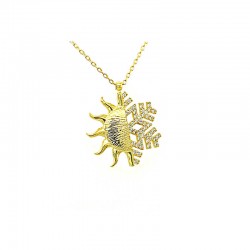 Gümüş Gold Güneş Kartanesi Bayan Kolye Gümüş Gold Güneş Kartanesi Bayan Kolye