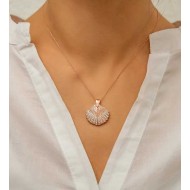 Gümüş Rose Kişiye Özel İstiridye Bayan Kolye Gümüş Rose Kişiye Özel İstiridye Bayan Kolye