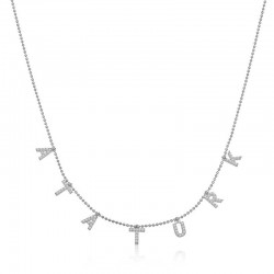 Gümüş Atatürk Yazılı Bayan Kolye Gümüş Atatürk Yazılı Bayan Kolye