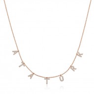 Gümüş Rose Atatürk Yazılı Bayan Kolye Gümüş Rose Atatürk Yazılı Bayan Kolye