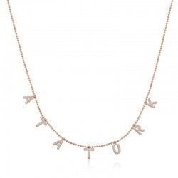 Gümüş Rose Atatürk Yazılı Bayan Kolye Gümüş Rose Atatürk Yazılı Bayan Kolye