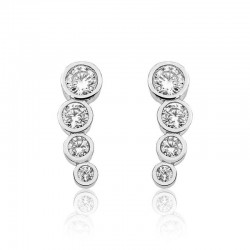 Gümüş 4 Taş Bayan Küpe