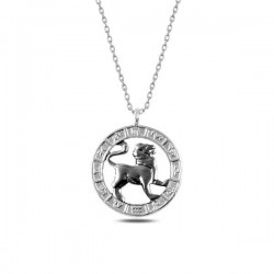 Gümüş Aslan Burcu Kolye Gümüş Aslan Burcu Kolye