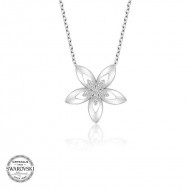 Swarovski Taşlı Gümüş Çiçek Bayan Kolye Swarovski Taşlı Gümüş Çiçek Bayan Kolye