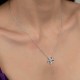 Peraland - Swarovski Taşlı Gümüş Çiçek Bayan Kolye Swarovski Taşlı Gümüş Çiçek Bayan Kolye