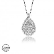 Swarovski Taşlı Gümüş Damla Bayan Kolye Swarovski Taşlı Gümüş Damla Bayan Kolye