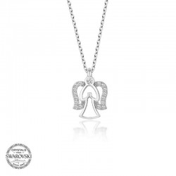 Swarovski Taşlı Gümüş Melek Bayan Kolye Swarovski Taşlı Gümüş Melek Bayan Kolye