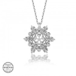 Swarovski Taşlı Gümüş Kartanesi Bayan Kolye