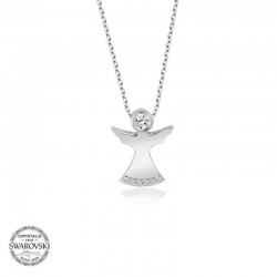 Swarovski Taşlı Gümüş Melek Bayan Kolye