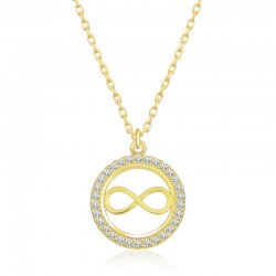Gümüş Gold Minik Sonsuzluk Bayan Kolye Gümüş Gold Minik Sonsuzluk Bayan Kolye