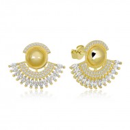 Gümüş Zirkon Taşlı Bayan Küpe