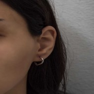 Gümüş Taşsız Kalp Bayan Küpe Gümüş Taşsız Kalp Bayan Küpe