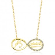 Gümüş Gold Sonsuzluk Kemal Atatürk Bayan Kolye Gümüş Gold Sonsuzluk Kemal Atatürk Bayan Kolye