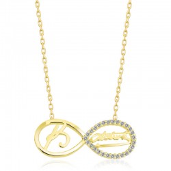 Gümüş Gold Sonsuzluk Kemal Atatürk Bayan Kolye Gümüş Gold Sonsuzluk Kemal Atatürk Bayan Kolye