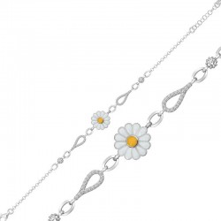 Gümüş Papatya Bayan Bileklik Gümüş Papatya Bayan Bileklik