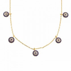 Gümüş Gold Nazarlı Şans Bayan Kolye Gümüş Gold Nazarlı Şans Bayan Kolye