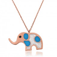 Gümüş Rose Fil Bayan Kolye Gümüş Rose Fil Bayan Kolye