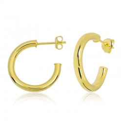 Gümüş Çivili Halka Küpe Gümüş Çivili Halka Küpe