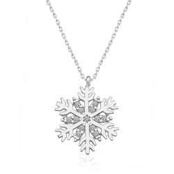 Gümüş Rodyum Kar Tanesi Bayan Kolye Gümüş Rodyum Kar Tanesi Bayan Kolye