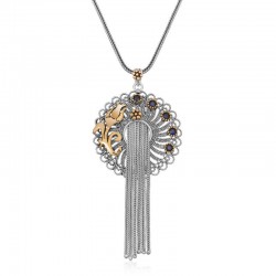 Gümüş Telkari Mavi Taşlı Kadın Kolye Gümüş Telkari Mavi Taşlı Kadın Kolye