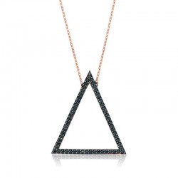 Gümüş Üçgen Bayan Kolye Gümüş Üçgen Bayan Kolye