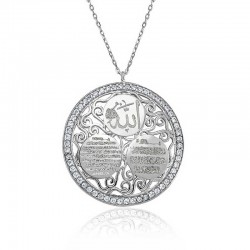 Gümüş Ayetel Kürsi ve Dualar Bayan Kolye Gümüş Ayetel Kürsi ve Dualar Bayan Kolye