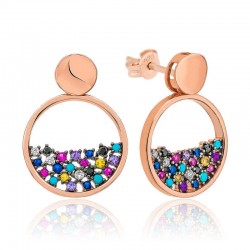 Gümüş Mix Taşlı Çiğ Damlası Bayan Küpe Gümüş Mix Taşlı Çiğ Damlası Bayan Küpe