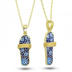 Gümüş Gold Şerit Terlik Kadın Kolye Gümüş Gold Şerit Terlik Kadın Kolye