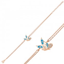 Gümüş Rose Kelebek Kadın Bileklik Gümüş Rose Kelebek Kadın Bileklik