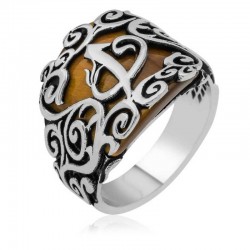 Gümüş Elif Vav Erkek Yüzük Gümüş Elif Vav Erkek Yüzük