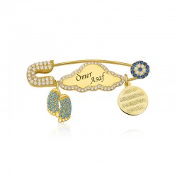 Gümüş İsimli Bebek Yaka İğnesi Gümüş İsimli Bebek Yaka İğnesi