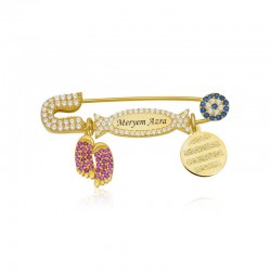 Gümüş İsimli Bebek Yaka İğnesi Gümüş İsimli Bebek Yaka İğnesi