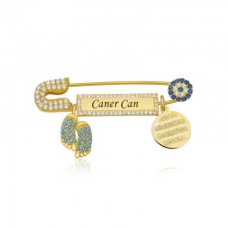 Gümüş İsimli Bebek Yaka İğnesi Gümüş İsimli Bebek Yaka İğnesi