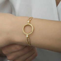 Gümüş Çeyrek Takılabilen Altın Kaplama Kadın Bileklik Gümüş Çeyrek Takılabilen Altın Kaplama Kadın Bileklik