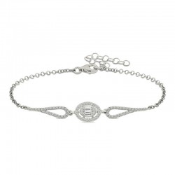 Gümüş Rodyum Oval Baget Bileklik Gümüş Rodyum Oval Baget Bileklik